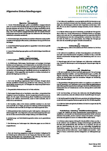 General terms and conditions of purchase (german)