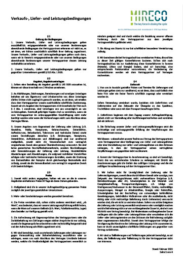Terms of sale, delivery and service (german)